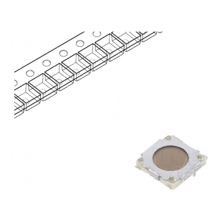 Microîntrerupător TACT SPST 0,02A 15VDC SMD cu Rezistență Maximă de 50mΩ - Pozitie 2 | Electronic-mag.ro | Componente Electronice