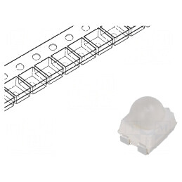LED SMD 3228 PLCC4 Roșie 3550-9000mcd 3,2x2,8x3,87mm 30° - Lumină Intensă pentru Iluminat Eficient | Electronic-mag.ro | Componente Electronice