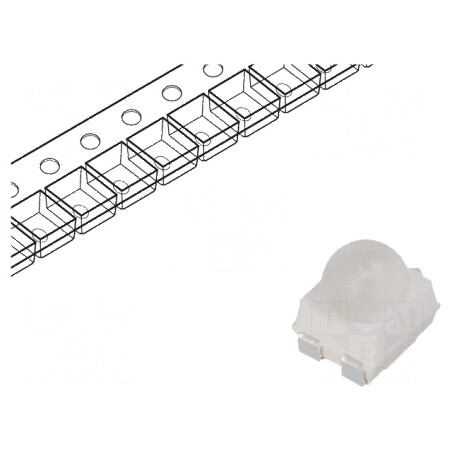 LED SMD 3228 PLCC4 Roșie 3550-9000mcd 3,2x2,8x3,87mm 30° - Lumină Intensă pentru Iluminat Eficient | Electronic-mag.ro | Componente Electronice