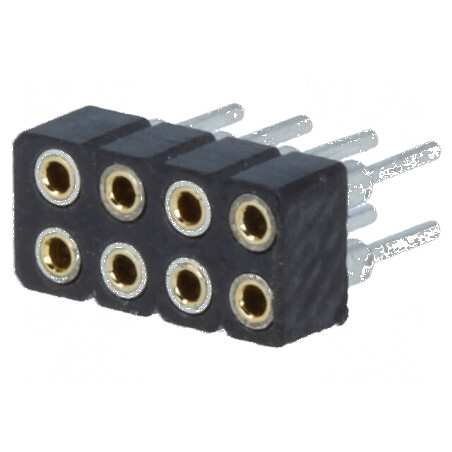 Conector şiruri pini soclu mamă 8 PIN 2mm THT 2x4 - Componentă electronică de înaltă calitate pentru montaj prin prinse | Electronic-mag.ro | Componente Electronice