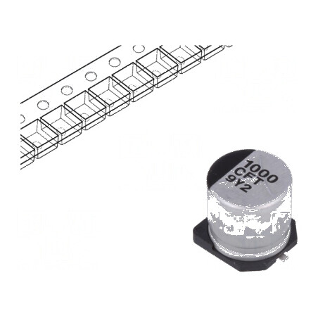 Condensator Electrolitic Low ESR SMD 1000uF 16VDC Ø10x10,2mm - Componentă Electronică de Înaltă Performanță | Electronic-mag.ro | Componente Electronice