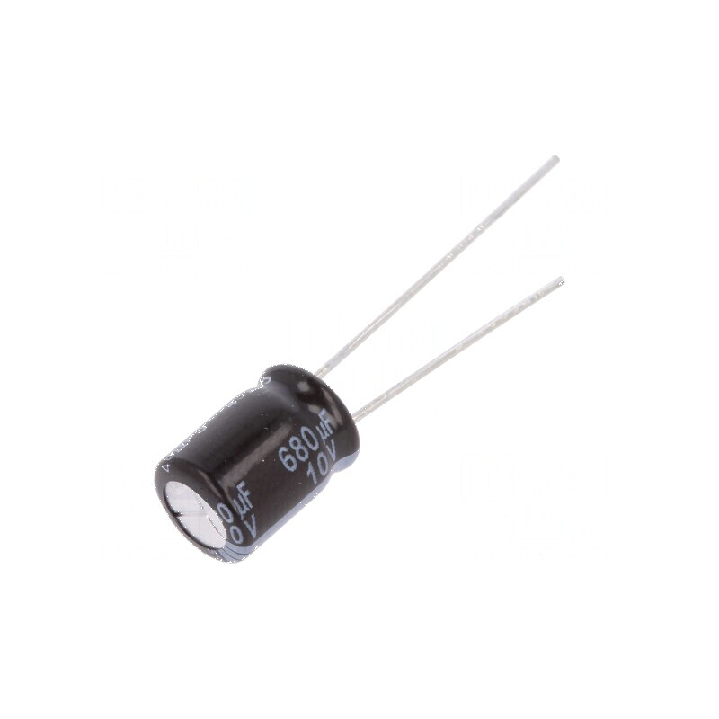 Condensator Electrolitic Low ESR THT 680uF 10VDC Ø8x11,5mm pentru Circuite Electronice | Electronic-mag.ro | Componente Electronice Condensator Electrolitic Low ESR THT 680uF 10VDC Ø8x11,5mm pentru Circuite Electronice | Electronic-mag.ro | Componente Electronice