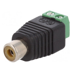 Adaptor Mono Regletă RCA Soclu PIN 2 - Conexiune Profesională | Electronic-mag.ro | Componente Electronice