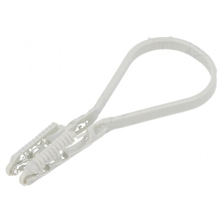 Clips tip curea Øbuclă 8-28mm, lățime 4mm, poliamidă gri deschis | Electronic-mag.ro | Componente Electronice