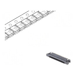 Conector FFC/FPC Orizontal 24 PIN Inferior ZIF - Conector de înaltă calitate pentru aplicații electronice | Electronic-mag.ro | Componente Electronice