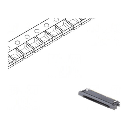 Conector FFC/FPC Orizontal 24 PIN Inferior ZIF - Conector de înaltă calitate pentru aplicații electronice | Electronic-mag.ro | Componente Electronice