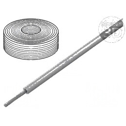 Cablu SiF 1x0,5mm2 cu litat din cupru LSZH, silicon gri, rezistent la temperaturi de -60 până la 180°C, 100m | Electronic-mag.ro | Componente Electronice