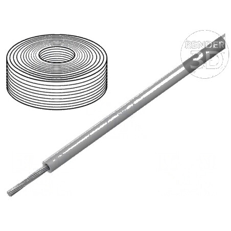 Cablu SiF 1x0,5mm2 cu litat din cupru LSZH, silicon gri, rezistent la temperaturi de -60 până la 180°C, 100m | Electronic-mag.ro | Componente Electronice