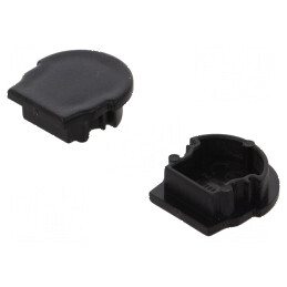 Obturator LED Profil Negru 2 Bucăți din ABS UNI12 - Accesorii pentru Iluminat Profesional | Electronic-mag.ro | Componente Electronice