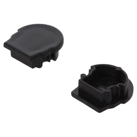 Obturator LED Profil Negru 2 Bucăți din ABS UNI12 - Accesorii pentru Iluminat Profesional | Electronic-mag.ro | Componente Electronice