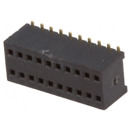 Conector şiruri pini soclu mamă 20 PIN 1,27mm SMT 2x10 - Componente electronice de înaltă calitate | Electronic-mag.ro | Componente Electronice