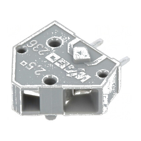 Regletă de conexiuni pentru PCB în unghi de 45° - 5,08mm, 1 pistă, 24A | Electronic-mag.ro | Componente Electronice