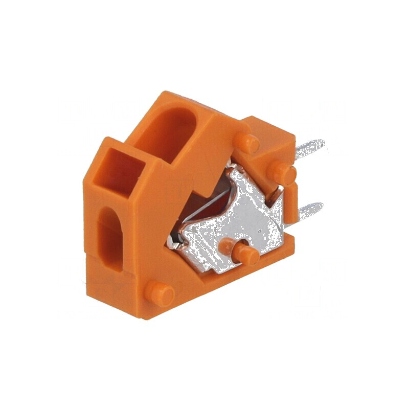 Regletă de Conexiuni pentru PCB în Unghi de 45° - 5mm Piste, Capacitate 24A | Electronic-mag.ro | Componente Electronice