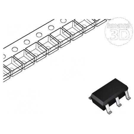 Comutator de putere high-side IC 2,3A P-Channel SMD SuperSOT-6 | Electronic-mag.ro | Componente Electronice