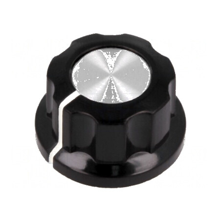 Buton Rotativ cu Flanșă Bachelită Ø6,35mm, Dimensiuni Ø19x12,7mm | Electronic-mag.ro | Componente Electronice
