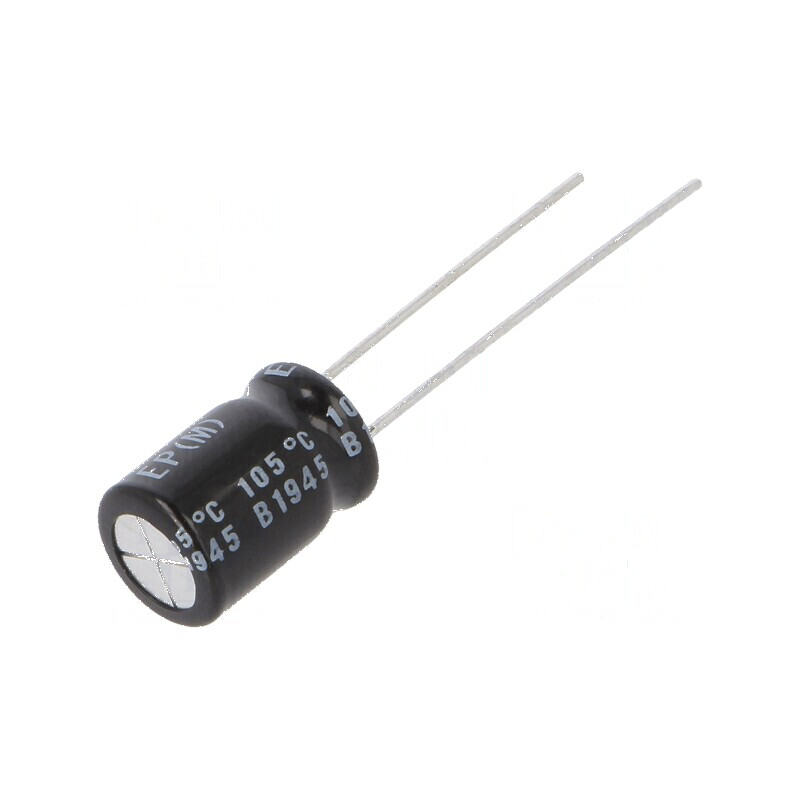 Condensator electrolitic bipolar THT 100uF 25VDC Ø8x11mm - Componentă electronică de înaltă calitate | Electronic-mag.ro | Componente Electronice