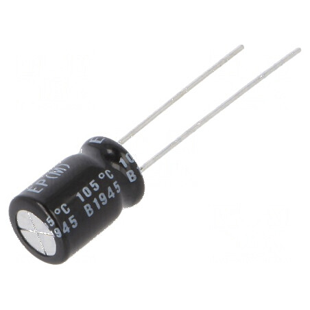 Condensator electrolitic bipolar THT 100uF 25VDC Ø8x11mm - Componentă electronică de înaltă calitate | Electronic-mag.ro | Componente Electronice