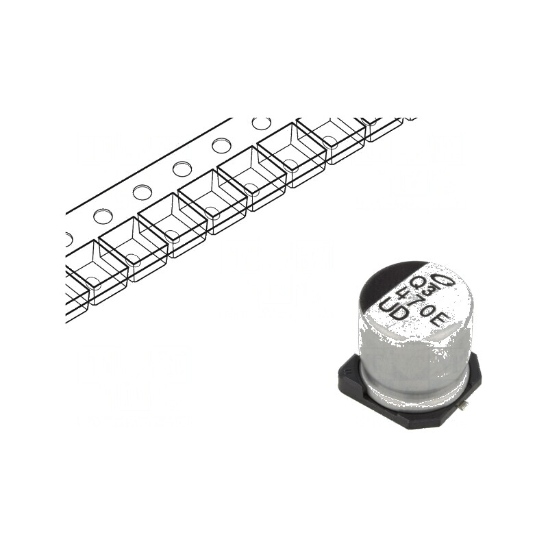 Condensator Electrolitic SMD 470uF 25VDC Ø10x10mm ±20% 5000h pentru Circuit Electronic | Electronic-mag.ro | Componente Electronice Condensator Electrolitic SMD 470uF 25VDC Ø10x10mm ±20% 5000h pentru Circuit Electronic | Electronic-mag.ro | Componente Electronice