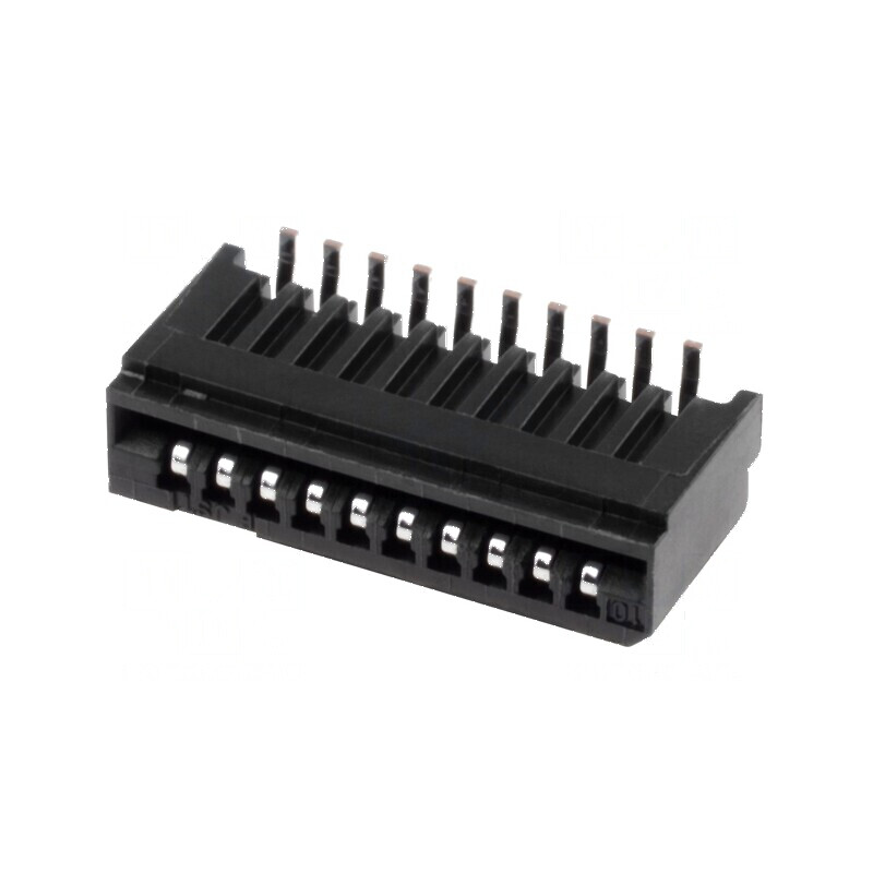 Conector FFC/FPC vertical 10 pini Non-ZIF SMT 0,5A -25÷85°C | Electronic-mag.ro | Componente Electronice