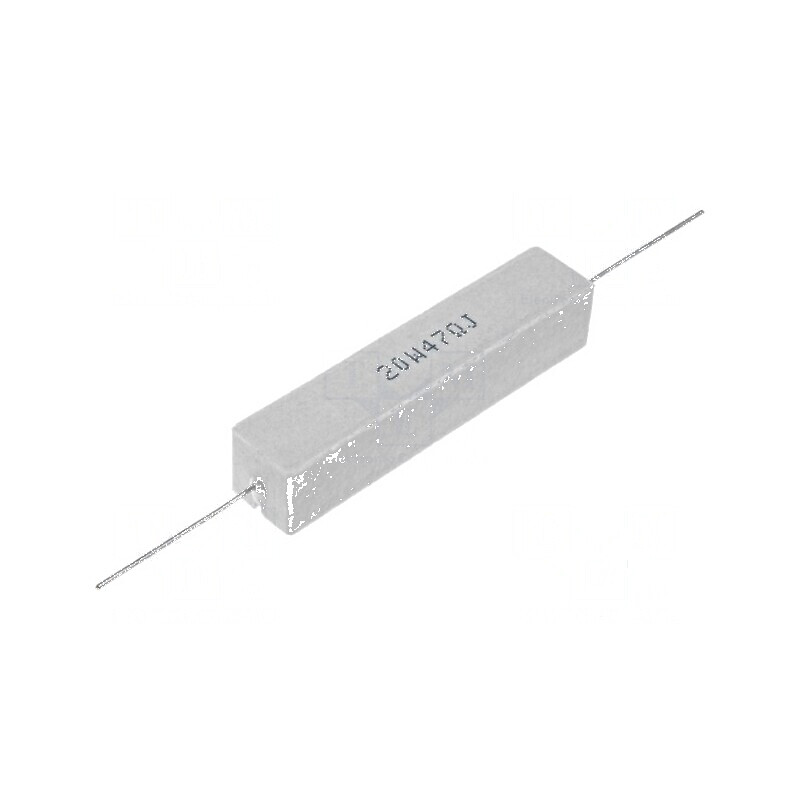 Rezistor bobinat cu ciment THT 33Ω 20W ±5% Dimensiuni 13x13x60mm | Electronic-mag.ro | Componente Electronice Rezistor bobinat cu ciment THT 33Ω 20W ±5% Dimensiuni 13x13x60mm | Electronic-mag.ro | Componente Electronice