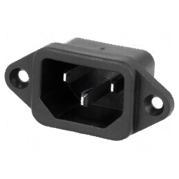 Conector Alimentare AC Soclu Tată 10A 250VAC IEC 60320 40mm - Componente Electrice de Înalte Performanțe | Electronic-mag.ro | Componente Electronice
