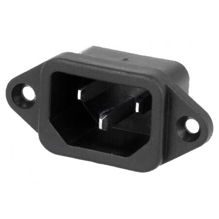 Conector Alimentare AC Soclu Tată 10A 250VAC IEC 60320 40mm - Componente Electrice de Înalte Performanțe | Electronic-mag.ro | Componente Electronice