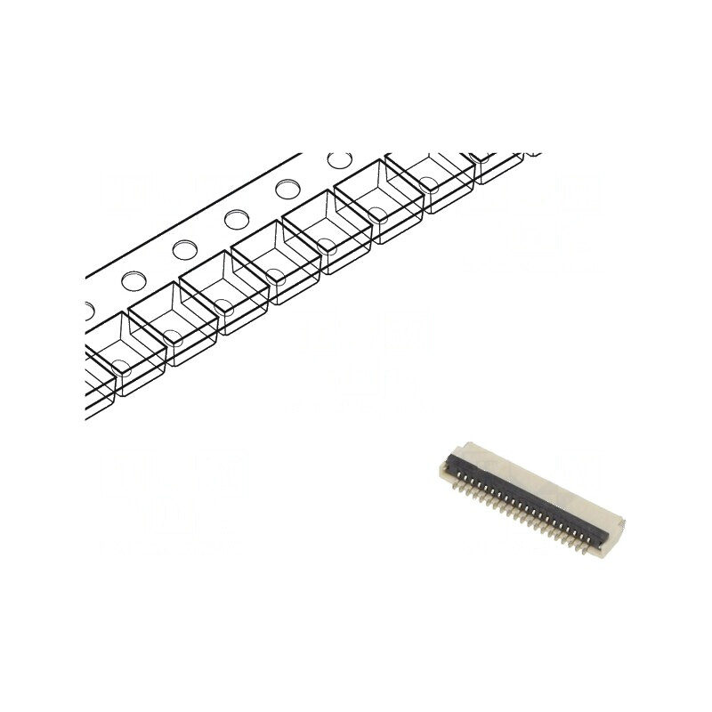 Conector FFC/FPC Orizontal 20 PIN ZIF SMT 30V 0,4A -25° până la 85°C | Electronic-mag.ro | Componente Electronice Conector FFC/FPC Orizontal 20 PIN ZIF SMT 30V 0,4A -25° până la 85°C | Electronic-mag.ro | Componente Electronice