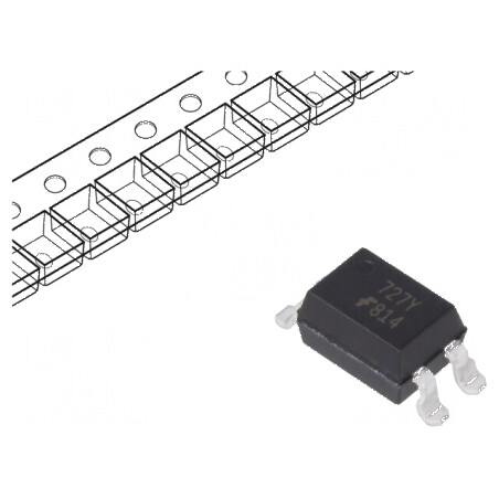 Optocuplor SMD 5kV cu 1 Ieşire și CTR 20-300% la 1mA - Tranzistori | Electronic-mag.ro | Componente Electronice