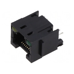 Conector RJ45 Soclu PIN 8 cu Diodă LED, Dispunere 8p8c THT - Componentă Electronică Profesională | Electronic-mag.ro | Componente Electronice