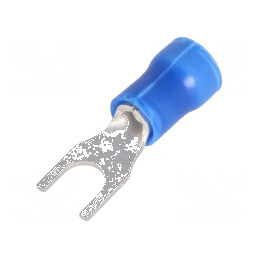 Furcă M4 Crimpată pe Cablu Izolată Ø 4,3mm pentru Secțiuni de 1÷2,6mm² | Electronic-mag.ro | Componente Electronice