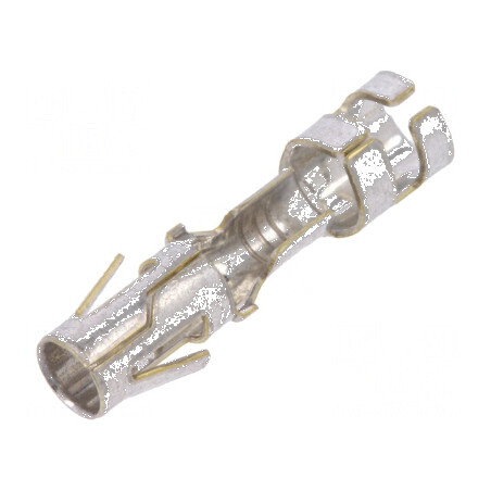 Pin mamă din alamă cositorit 0,5÷2mm² 20AWG÷14AWG crimpat 28A - Conector electric profesional | Electronic-mag.ro | Componente Electronice