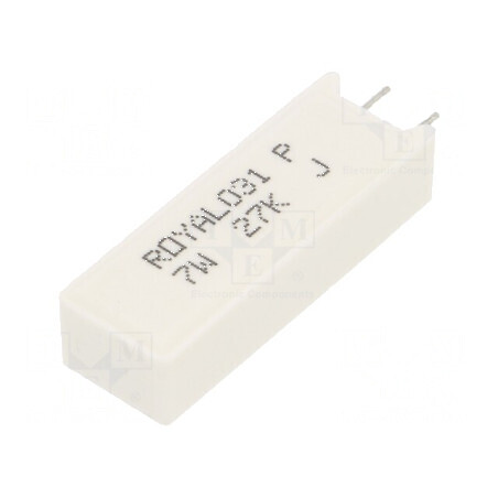 Rezistor bobinat cu ciment THT 27kΩ 7W ±5% 38x12,5x9mm - Componentă electronică de înaltă calitate | Electronic-mag.ro | Componente Electronice