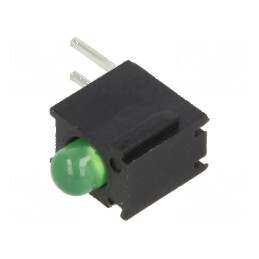 LED 3mm Verde cu Lentilă Difuză 45° - 1 Diode, 2mA | Electronic-mag.ro | Componente Electronice