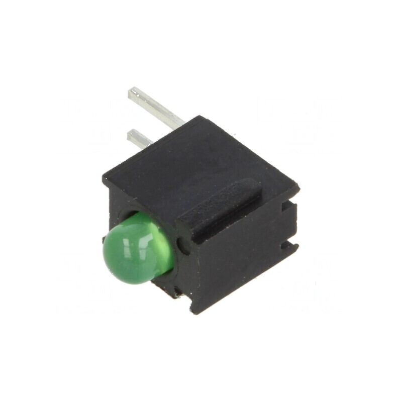 LED 3mm Verde cu Lentilă Difuză 45° - 1 Diode, 2mA | Electronic-mag.ro | Componente Electronice