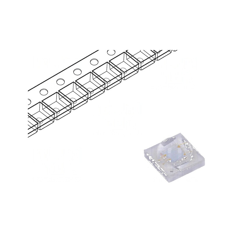LED Convex 3,45x3,45x2,15mm - Putere Maximă 3W, Putere Optică 870÷920mW, Tensiune 3÷3,6VDC | Electronic-mag.ro | Componente Electronice
