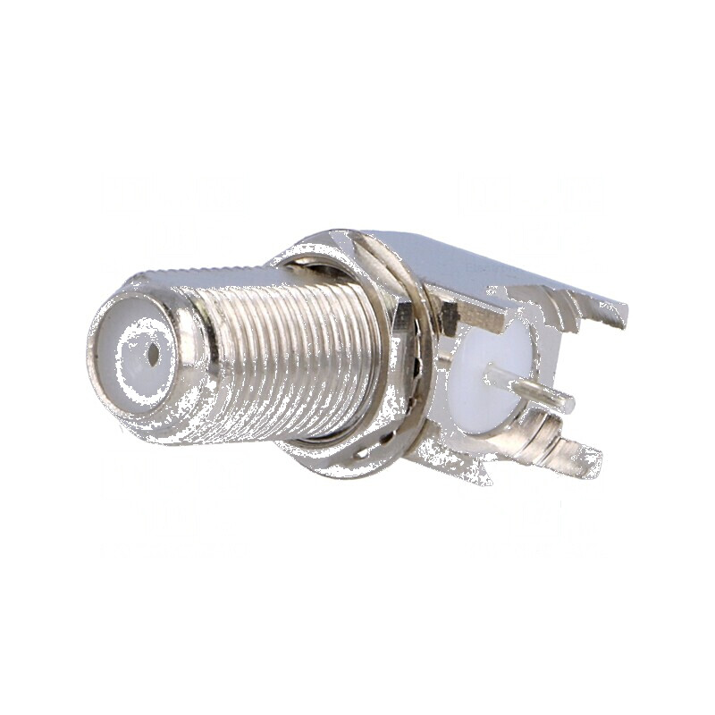 Conector F Soclu Mamă în Unghi de 90° THT pentru Montare pe Panou - Componente Electronice | Electronic-mag.ro | Componente Electronice