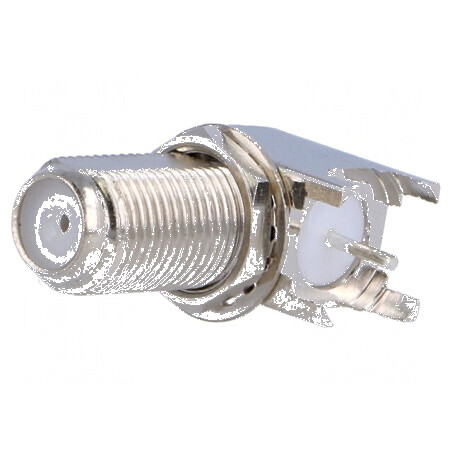 Conector F Soclu Mamă în Unghi de 90° THT pentru Montare pe Panou - Componente Electronice | Electronic-mag.ro | Componente Electronice
