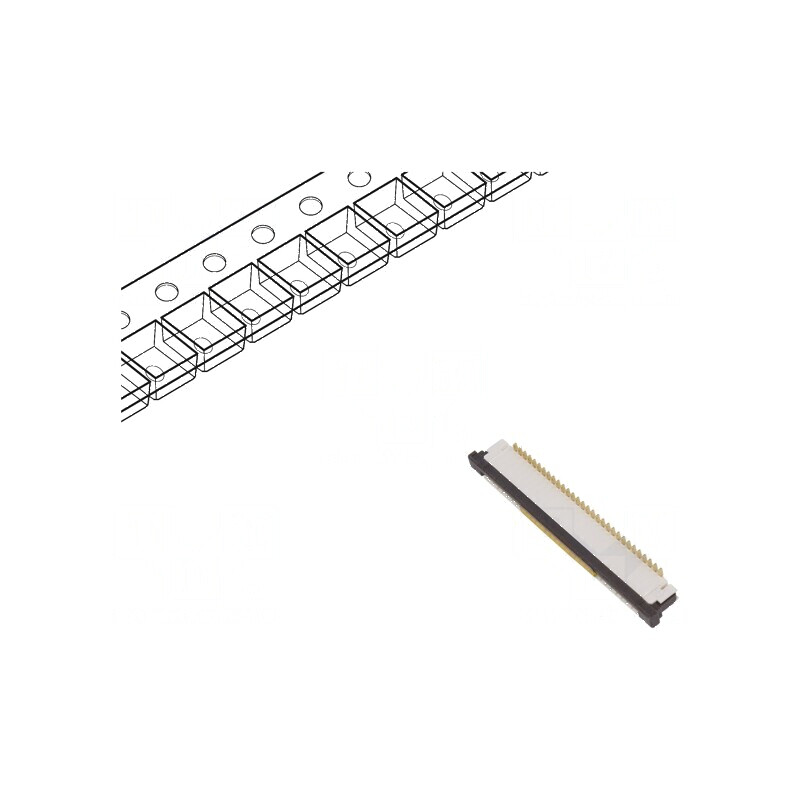 Conector FFC/FPC Vertical 22 PIN ZIF SMT 125V 1A cu Finisaj Aurită | Electronic-mag.ro | Componente Electronice Conector FFC/FPC Vertical 22 PIN ZIF SMT 125V 1A cu Finisaj Aurită | Electronic-mag.ro | Componente Electronice