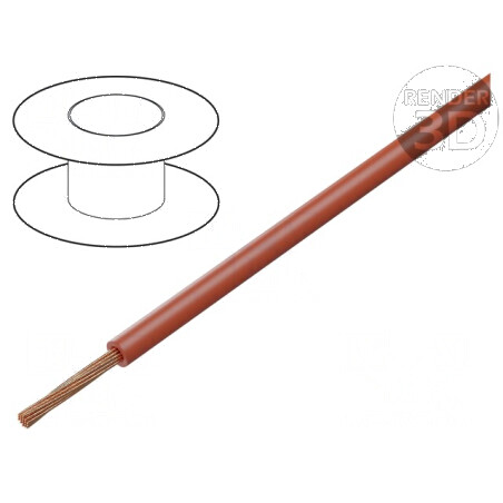 Cablu FLRYW-B 1x1mm² litat cu Cu PVC roșu 60V, 100m, Clasa 5 - pentru instalații electrice | Electronic-mag.ro | Componente Electronice