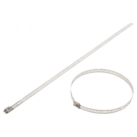 Colier de strângere din oțel inoxidabil AISI 304, dimensiuni L: 300mm, W: 7mm | Electronic-mag.ro | Componente Electronice