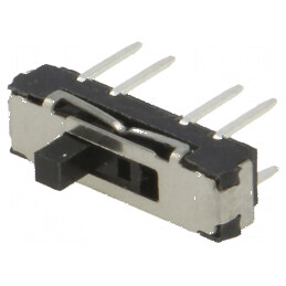 Comutator glisant Poz: 3 DP3T 0,3A/6VDC ON-ON-ON, Nr. termic: 8 | Electronic-mag.ro | Componente Electronice