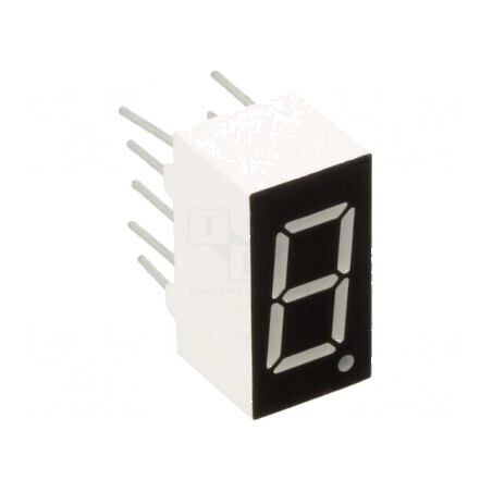 Afișaj LED cu 7 segmente 9,2mm 0,36 Nr.car: 1 roșie 100mcd pentru aplicații electronice | Electronic-mag.ro | Componente Electronice