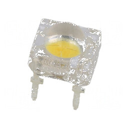 LED Super Flux Oval 7,62x7,62mm Alb Cald - Intensitate 8400÷10000mcd, Unghi de Dispersie 80° | Electronic-mag.ro | Componente Electronice
