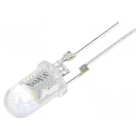 LED 5mm Alb Cald 43000-50000mcd 40° Convex - Lumină Eficientă pentru Proiecte DIY | Electronic-mag.ro | Componente Electronice