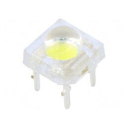 LED Super Flux Oval Alb Rece 7,62x7,62mm 10000-12000mcd 80° | Electronic-mag.ro | Componente Electronice