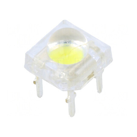 LED Super Flux Oval Alb Rece 7,62x7,62mm 10000-12000mcd 80° | Electronic-mag.ro | Componente Electronice