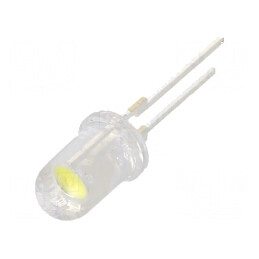 LED 5mm Alb Rece 25000÷30000mcd 90° cu Parte Frontală Convexă - Iluminare Eficientă | Electronic-mag.ro | Componente Electronice