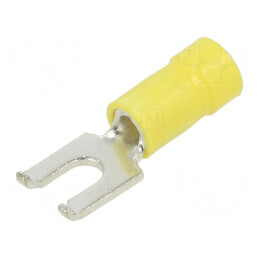 Furcă Vârf Crimpat Ø 4mm pentru Cablu Izolat 4÷6mm² Cositorit | Electronic-mag.ro | Componente Electronice
