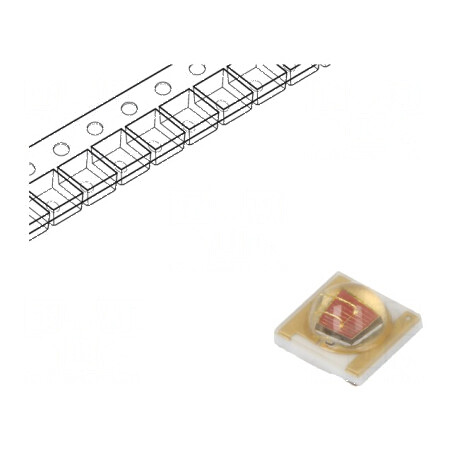 LED 3535 Convex 120° - 3,45x3,45x1,95mm, Pmax: 1W, Tensiune: 1,8÷2,6VDC | Electronic-mag.ro | Componente Electronice