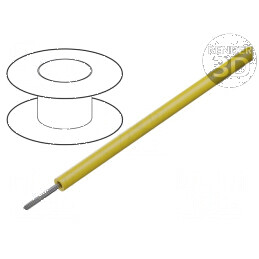 Cablu litat 26AWG PVC galben 600V, lungime 30m (100ft) | Electronic-mag.ro | Componente Electronice